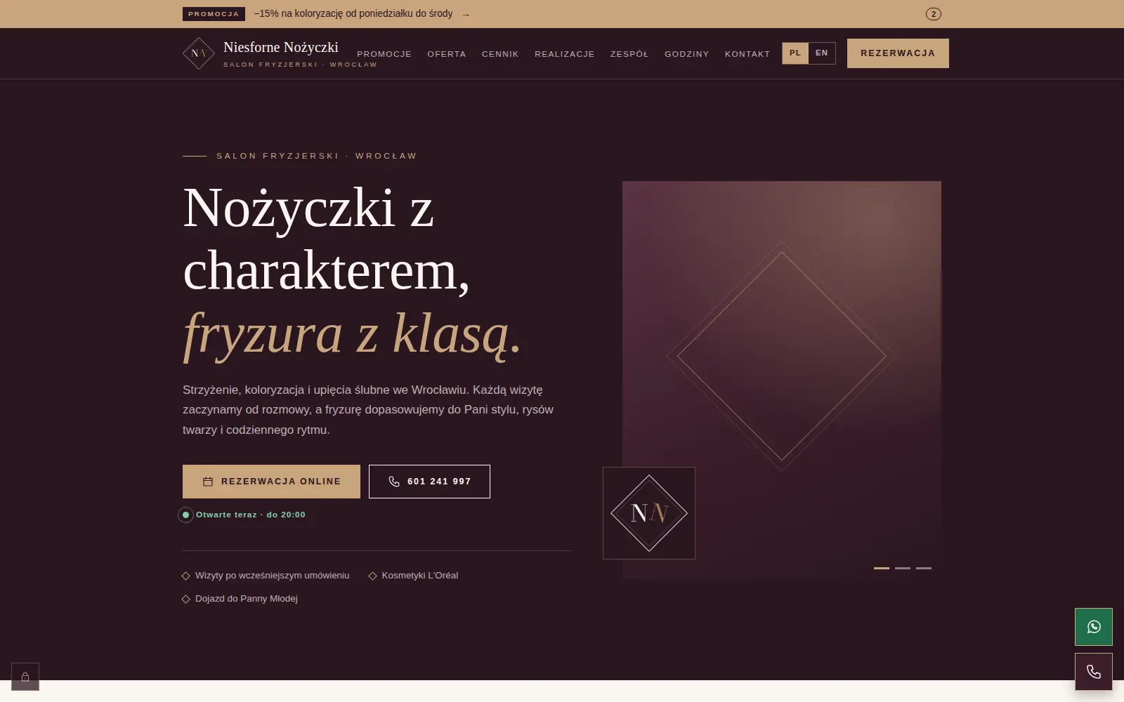 Zrzut ekranu projektu Niesforne Nożyczki