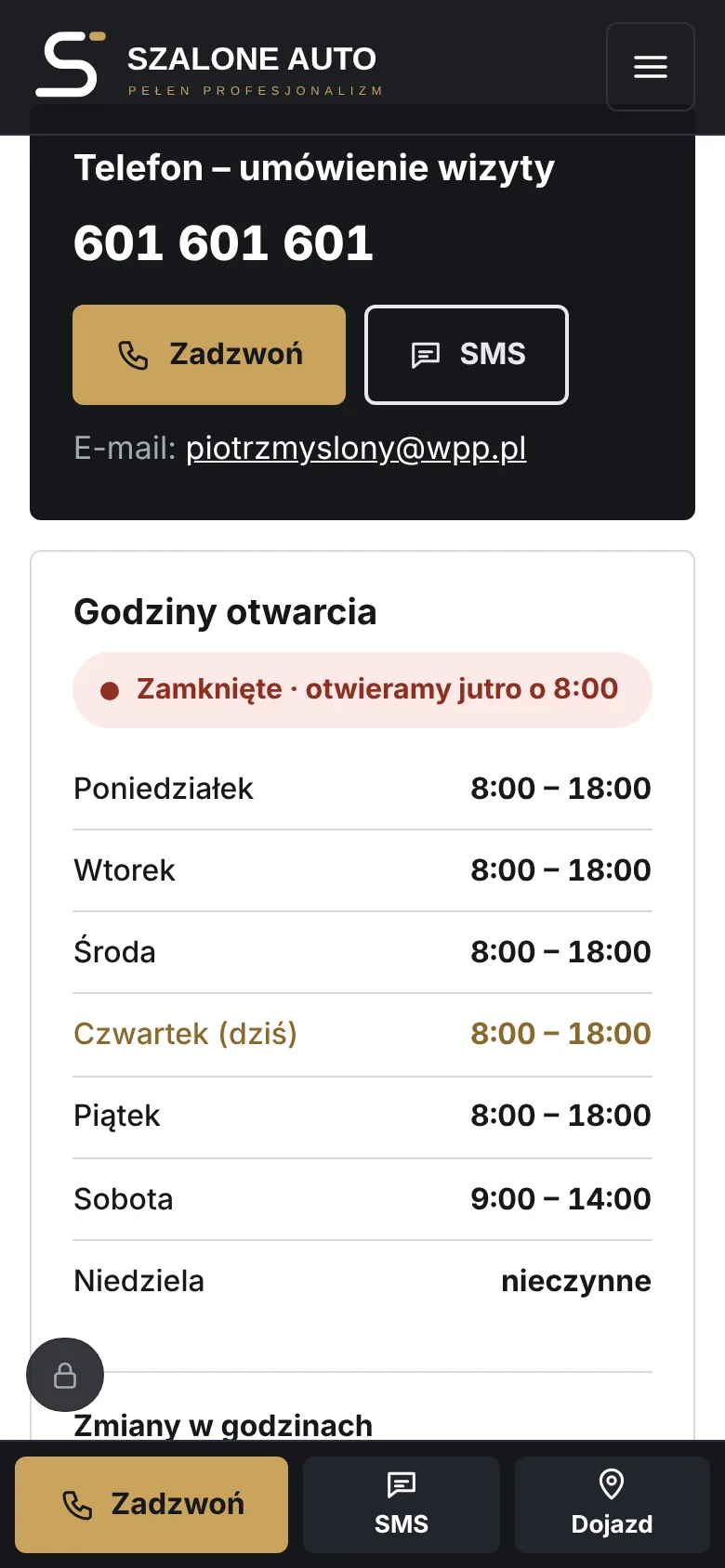 Telefon: telefon i tabela godzin otwarcia